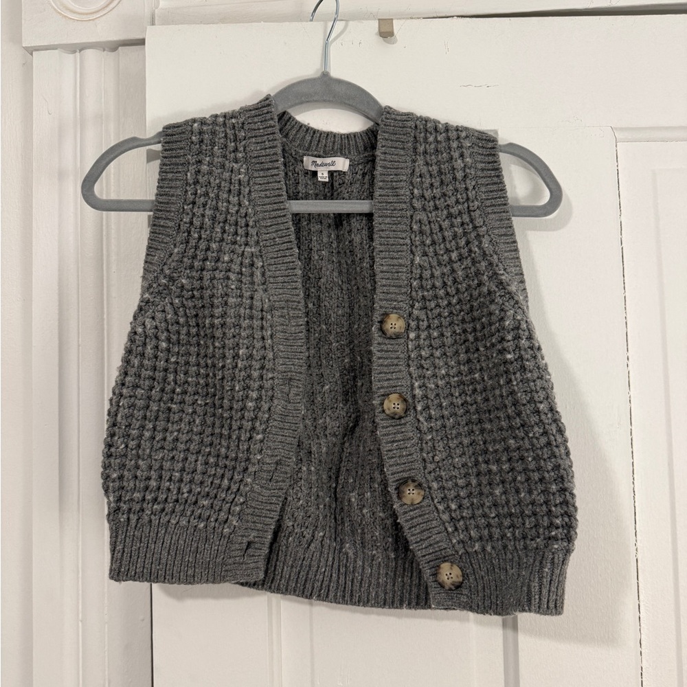 Madewell Gray Knit Sweater Vest